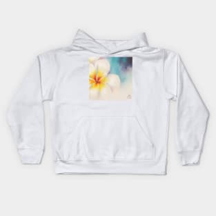 Plumeria watercolor Kids Hoodie